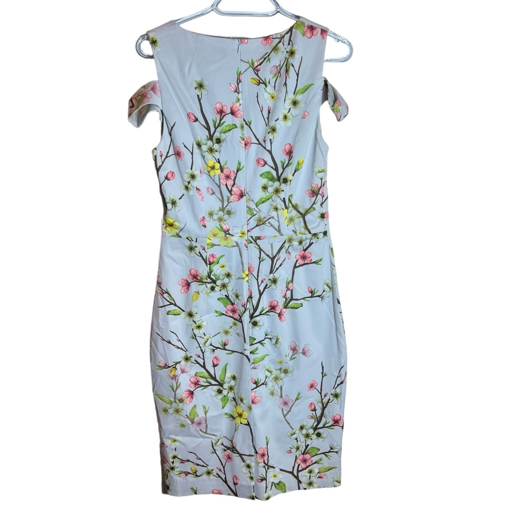 Karen Millen Blossom Print Floral Pencil Dress in Pale Blue, US Size 8 - Picture 2 of 8